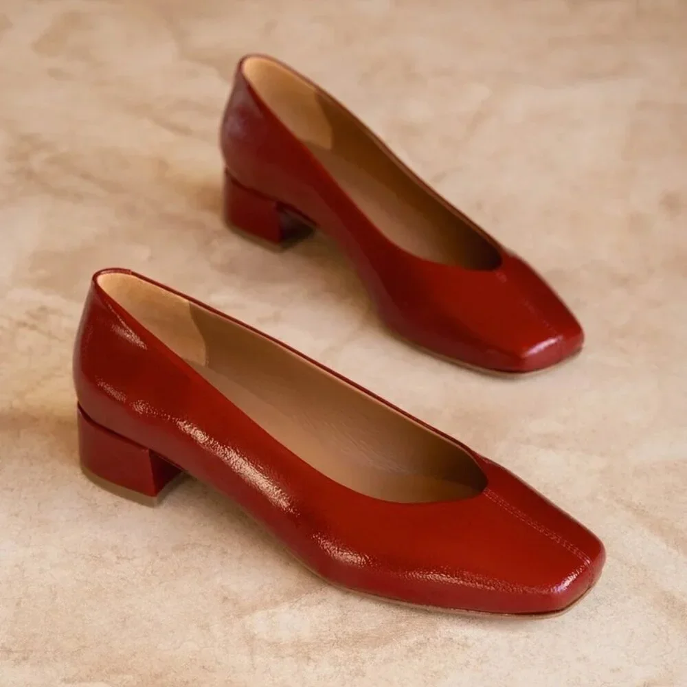 Bobbies Paris Size 40 (9us) Zélie low heel pumps in Cherry Gloss - NEW IN BOX - Picture 4 of 7